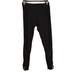 GUC Bally‎ Women Medium Total Fitness Detailed Leggings Black